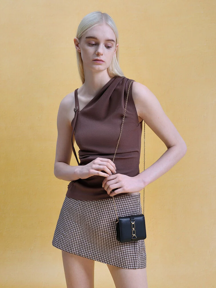 Ví đựng thẻ Agatha Chain-Accent - Đen Charles & Keith - Hình ảnh 7